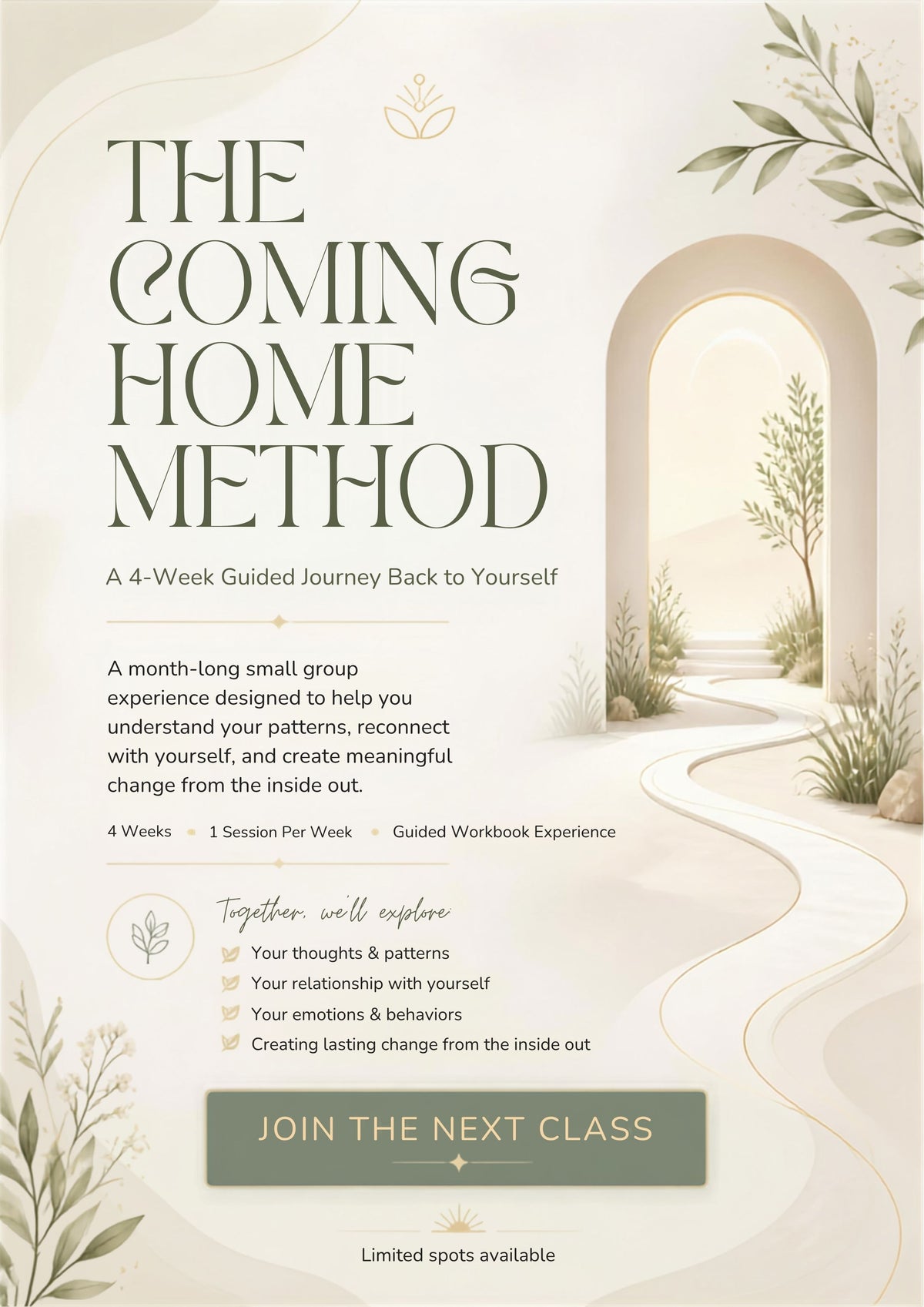 THE COMING HOME METHOD™
4-Week Guided Class